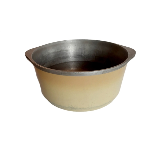 Vintage Aluminum 10qt Stock Pot yellow heavy sustainable cottagecore - Picture 5 of 5